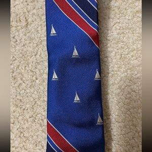 NWOT Wingtip Clothiers Silk Boat Stripe Tie